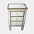 Antoinette Luxe Mirrored 3-Drawer Nightstand