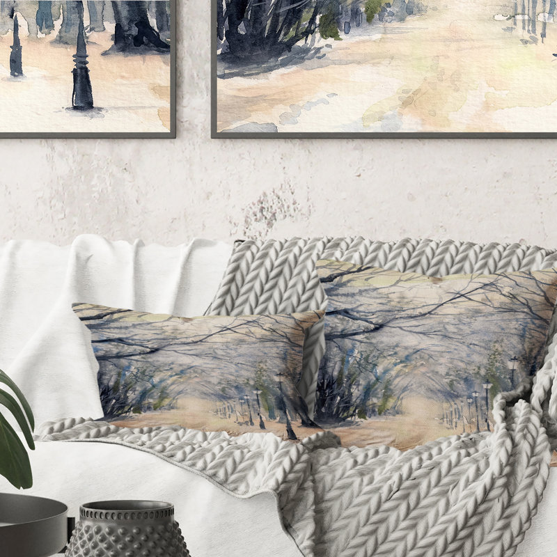 Coussin Alley Of Trees In The Park