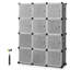 Organisateur de rangement portatif à 12 cubes DIY