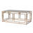 44" Champagne And Metal Rectangular Coffee Table