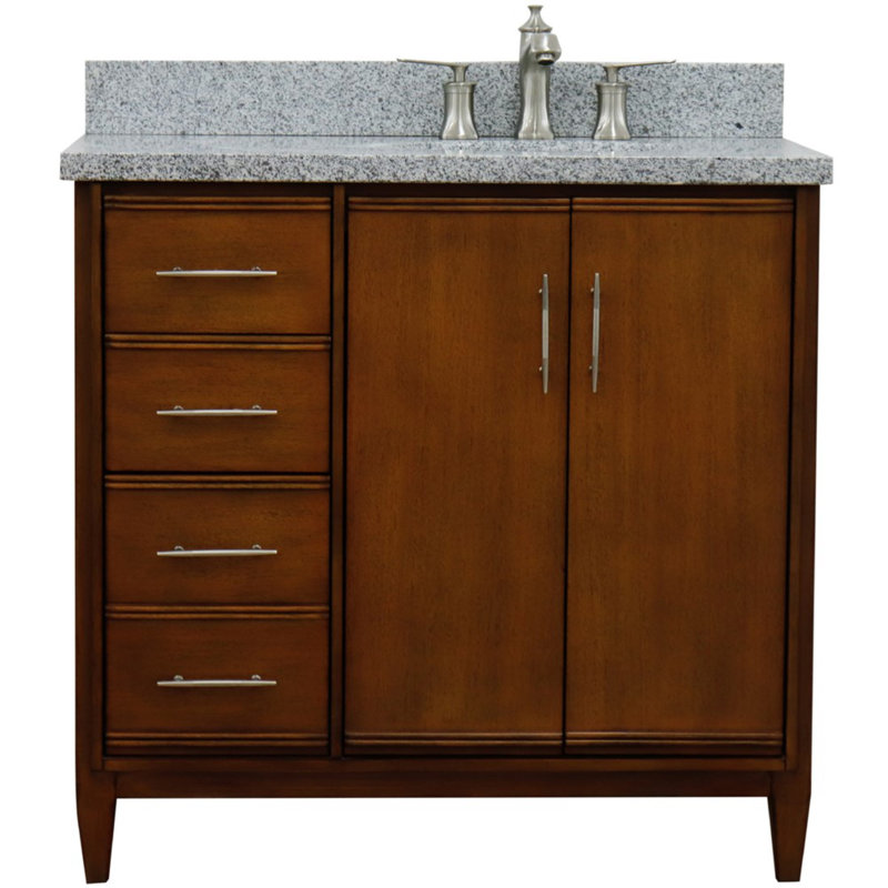Ensemble de meuble-lavabo simple 37 po, gris