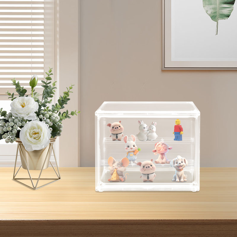 Mabilia Clear Cake Cupcake Bread Display Box Shelf 2-Tier Display Storage Container