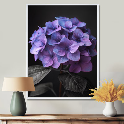 Hortensia mauve, charme de ferme I - hortensia, art mural