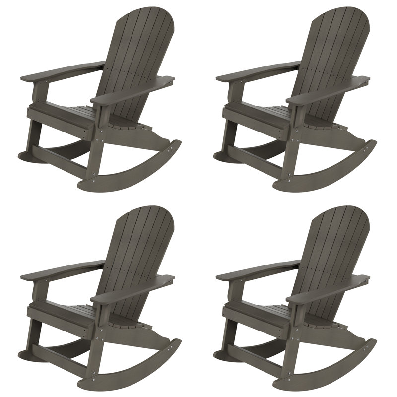 Chaise berçante Arrirack Adirondack pour l'extérieur Arrlo, Gris anthracite