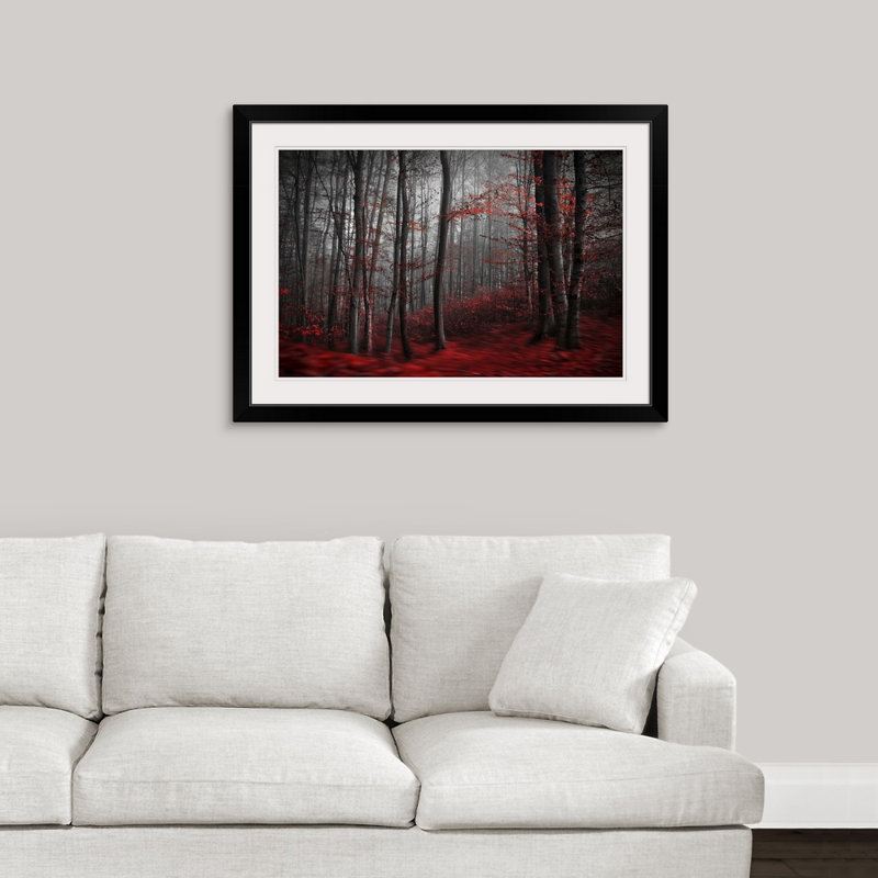 Impression « Bloody River », Cadre noir, H 28 po x l 38 po x P 1 po