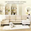 4 Seater Corduroy Sofa-254720261
