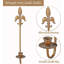 Ensemble de 2 appliques murales en fer forgé Fleur De Lis (cuivre antique)