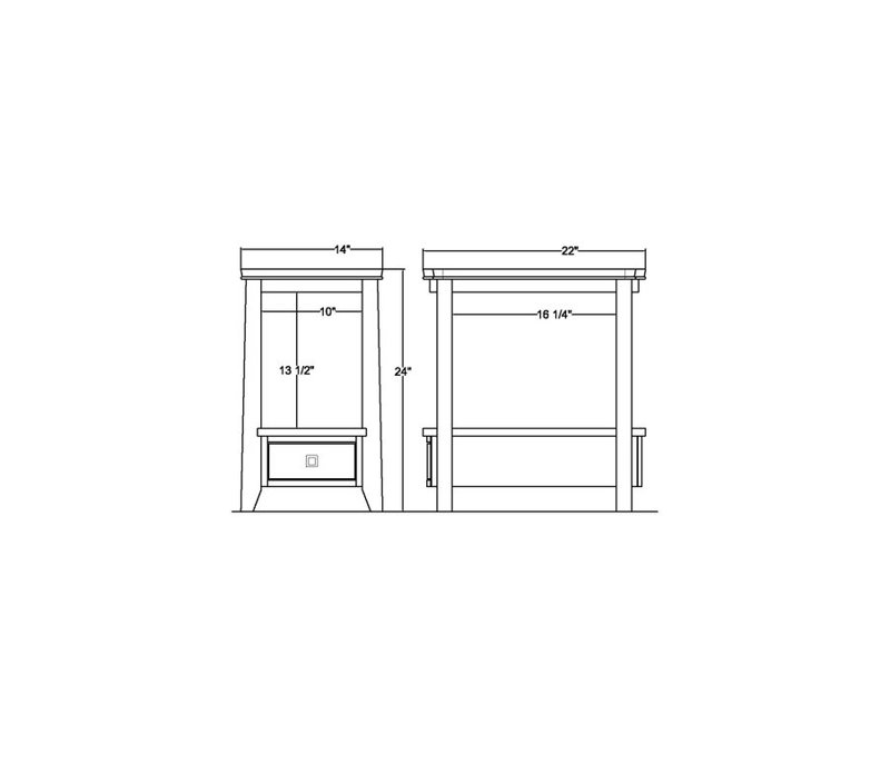 Annecy Solid Wood Top End Table with Storage