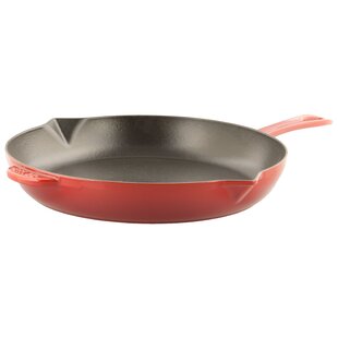 Staub Cast Iron - Woks/ Perfect Pans 12-inch, Perfect Pan, white truffle