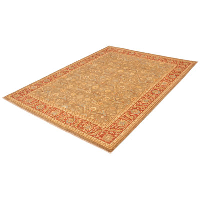 Tapis taupe Chobi Finest 9 po x 12 po