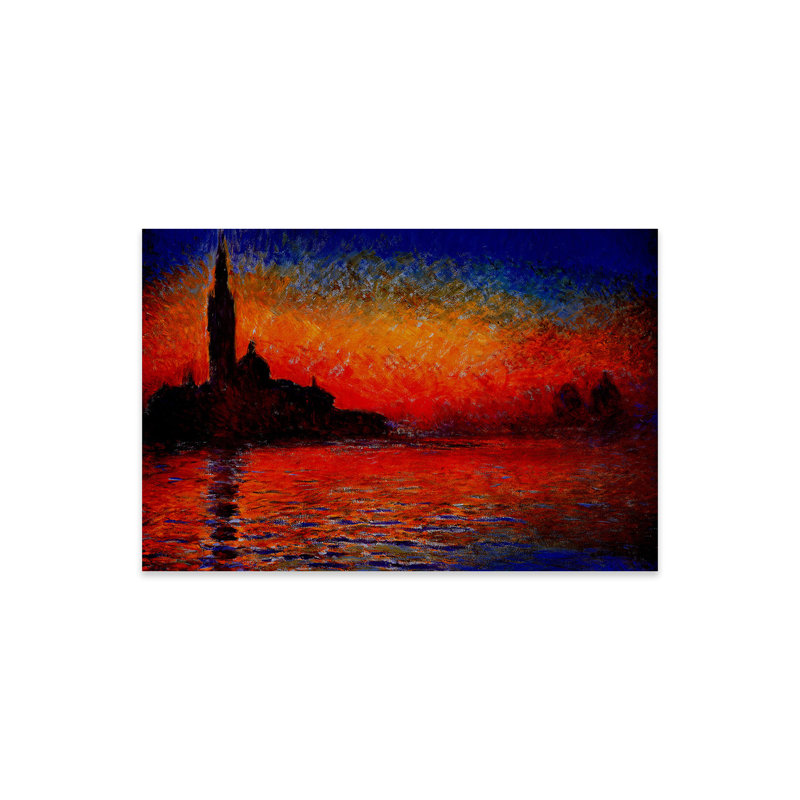 Coucher de soleil à Venise par Claude Monet - impression d'art graphique