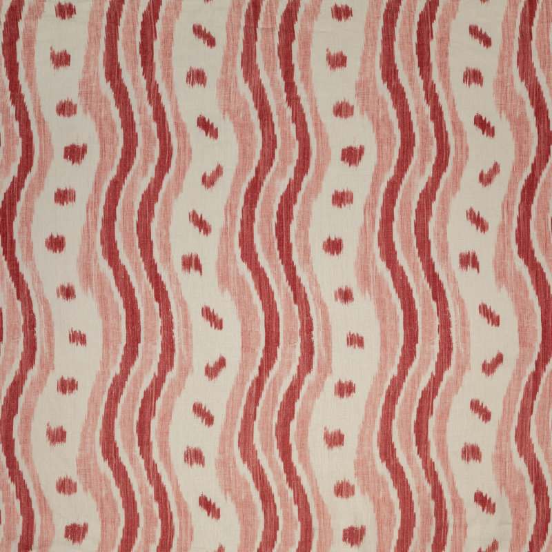 Ikat Stripe Fabric, Coral