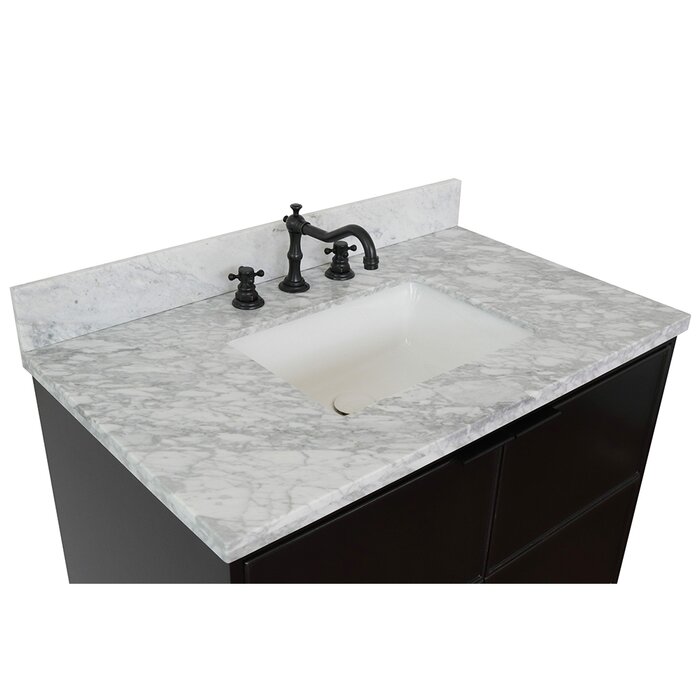 Gracie Oaks Esmeyer 37'' Single Bathroom Vanity with Stone Top | Wayfair