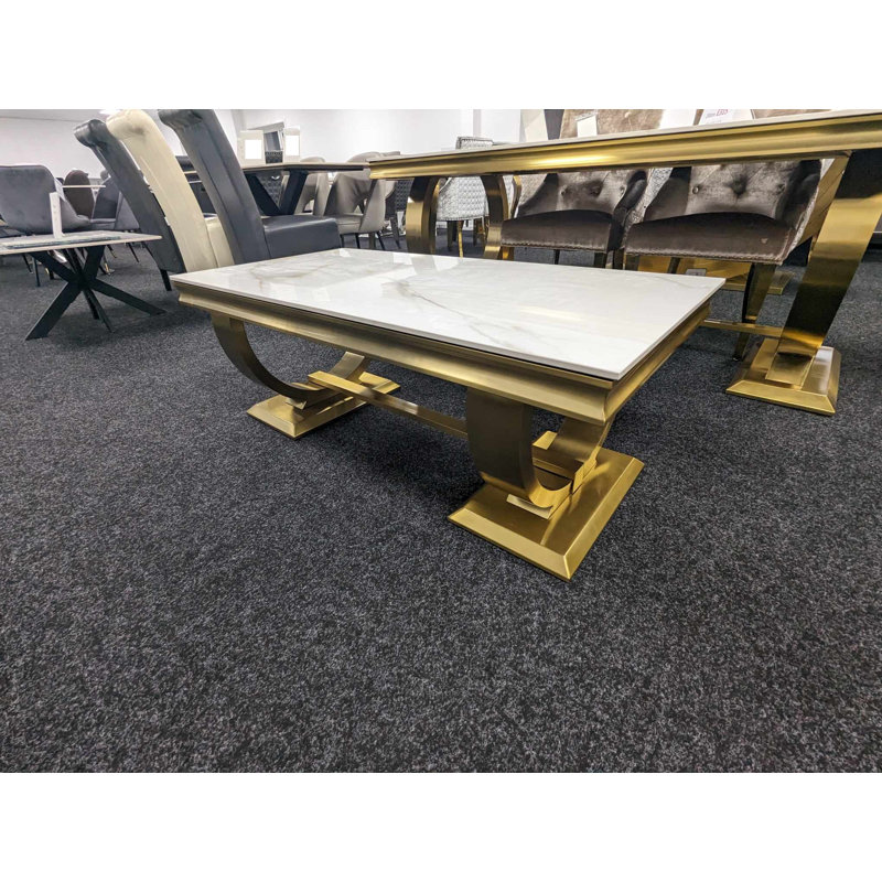 Ashbie Gold ceramic Coffee Table