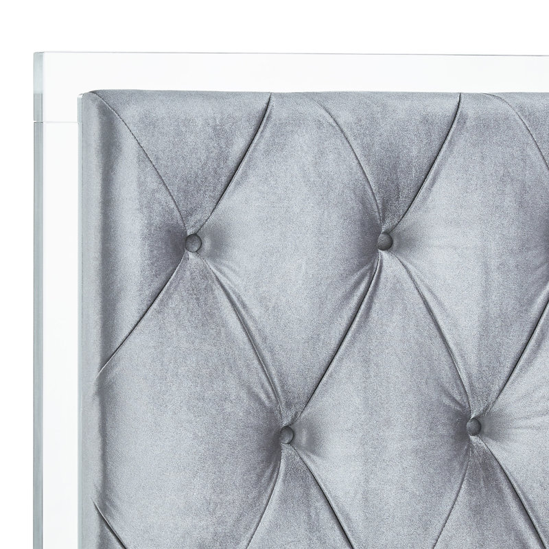 Danerys Upholstered Headboard, Silver, Queen