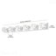 Éclairage pour meuble-lavabo de 41 po - cristal à 6 lumières DEL en métal chromé, abat-jour en cristal transparent, applique murale moderne élégante