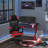 Vinsetto Ergonomic Home Office Chair High Back Armchair Computer Desk Recliner With Footrest, Mesh Back, Lumbar Support And Wheels, Red