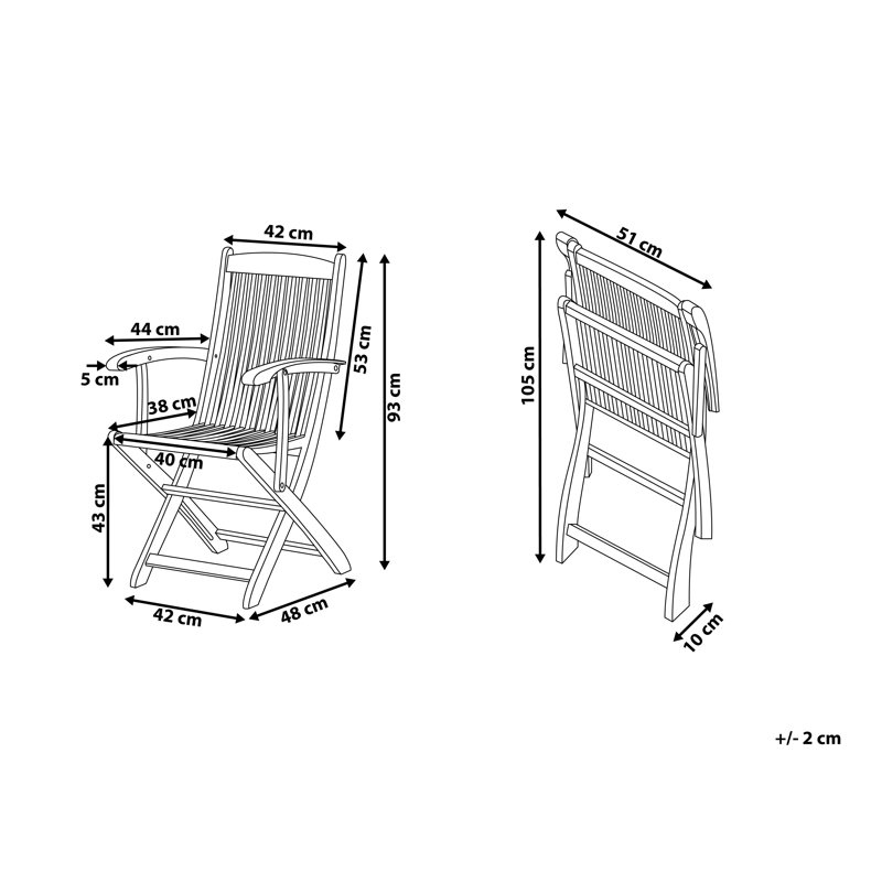 Maren Folding Patio Dining Side Chair with Cushion, Blue