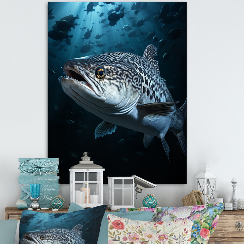 «Canion Fishing» - reproduction sur toile, H 44 po x l 34 po x P 1,5 po, Toile tendue