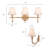 26" W 3-Light Dimmable Linear Bathroom Vanity Light with Fabric Shade