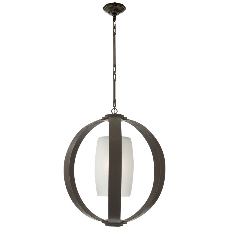 1 - Light Pendant, Golded Iron, 32.75" H x 29.75" W x 29.75" D