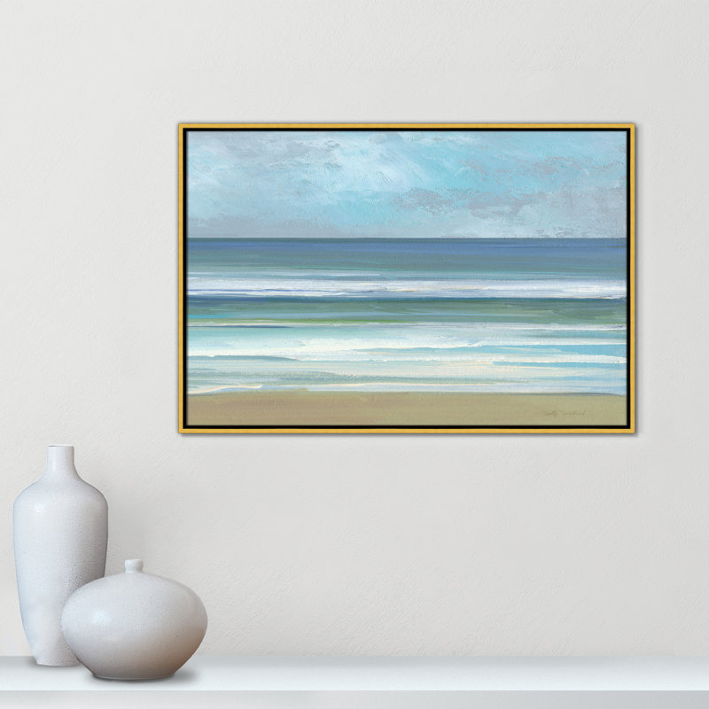 «Gentle Waves II» par Sally Swatland, H 25,5 po x l 37,5 po, Doré