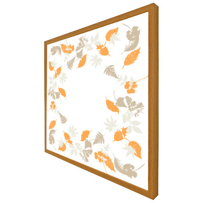 Delco Orange & Grey Autumn Leaves 1 Piece Single Picture Frame Wall Art