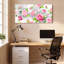 Ensemble de 1 tableau mural aquarelle de roses roses à motif floral-1854512950