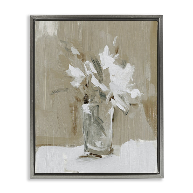 Cadre flottant Pure Forms Still Life, design par Svetlana Aleynikova, H 31 po x l 25 po, Cadre flottant gris lustré