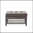 Sophisticated Square Ottoman With Storage And Bottom Rack, A Stylish And Functional Addition To Any Room