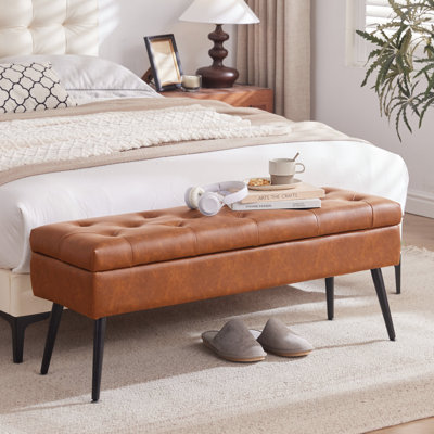 Banc de rangement en similicuir Honoka