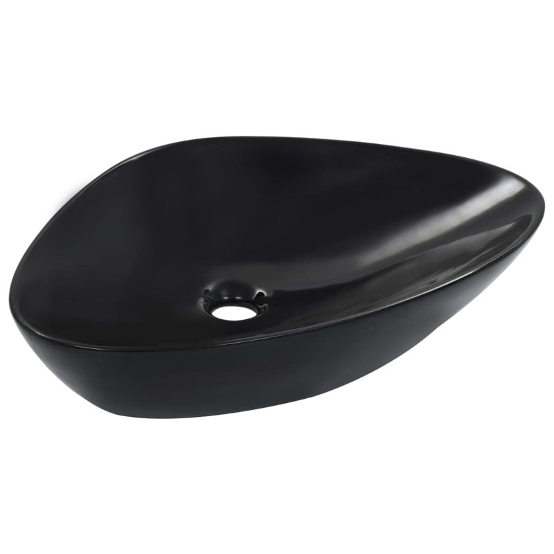 Belfry Bathroom Lamanna 585mm L x 390mm W Ceramic Specialty Sink, Black