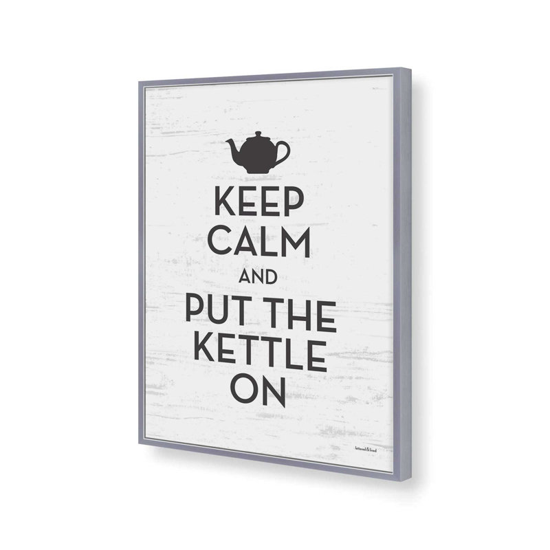 «Put the Kettle On» par Art texturé, Argent, L 36 x H 48, Impression encadrée