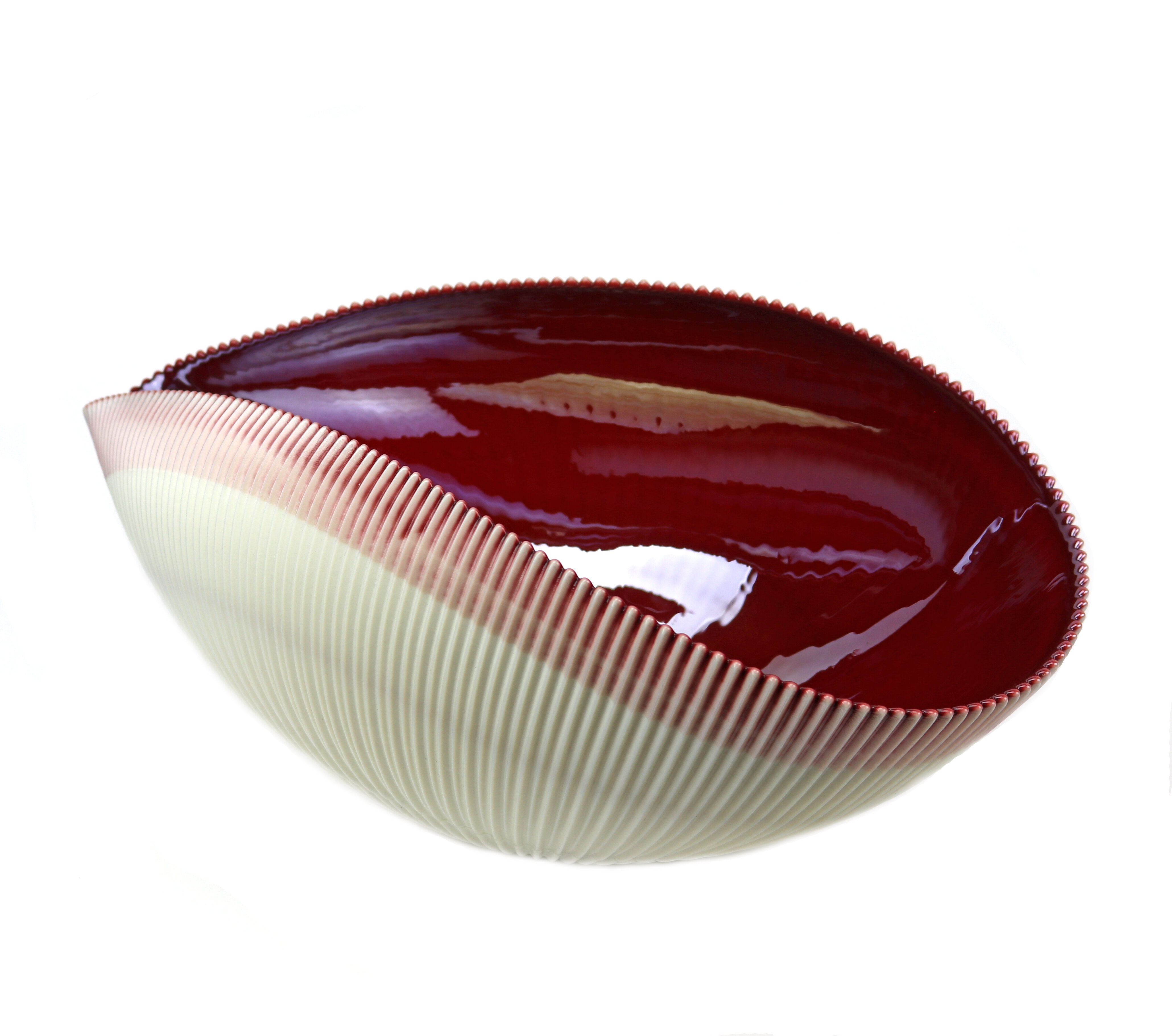 Splendore Murano Glass Vermiglio Decorative Bowl