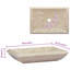 Lavabo de salle de bain vasque rectangulaire en marbre 13,8 "-92991722