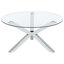 Sculptural Glass Top Coffee and End Table Set