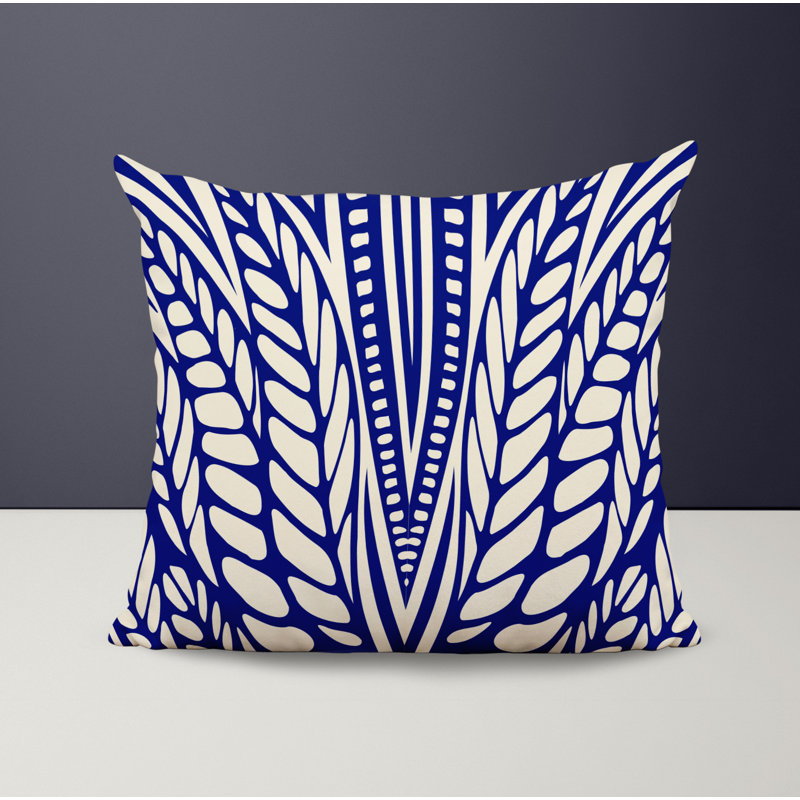 Housse et insert de coussin décoratif en polyester, L 19 po x H 19 po, Bleu marine