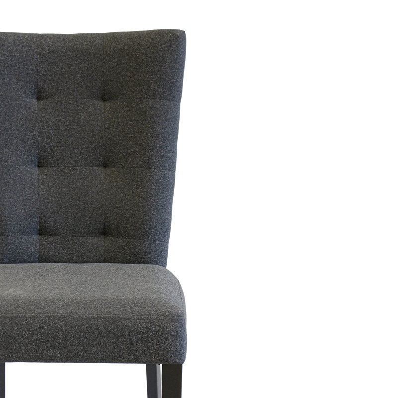 Chaise parsons capitonnée Hallerson, Marron, gris