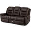 Fauteuil inclinable en cuir 3 places avec massage à 8 points et boîte de rangement, fauteuil de massage à 3 sièges d'une largeur de 77,55 po avec charge USB-1477182355