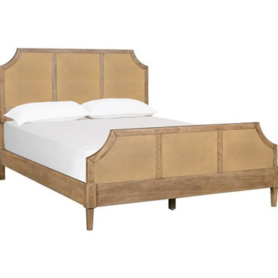 Lit plateforme tissé en forme de canne pour matelas grand format