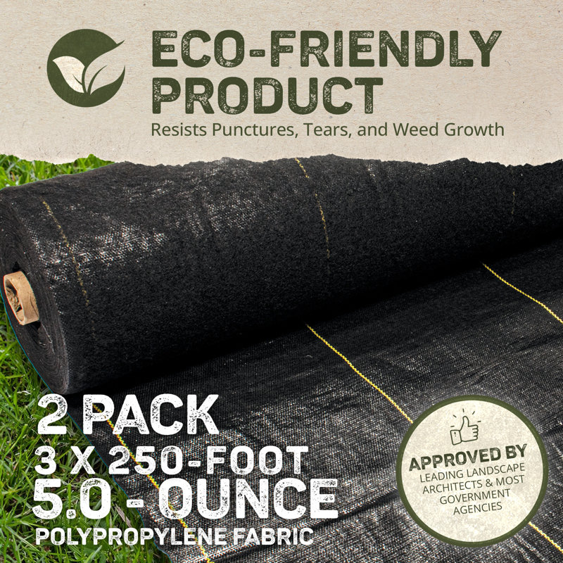 Dewitt Commercial and Home Garden Landscape Weed Block Barrier, 3' x 250'