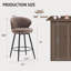 Tabouret de comptoir pivotant à 360 ° avec structure en métal-1207942989