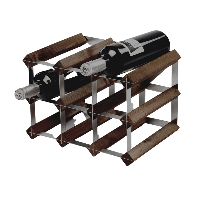 9BT Assembled Winerack, Burnt Oak