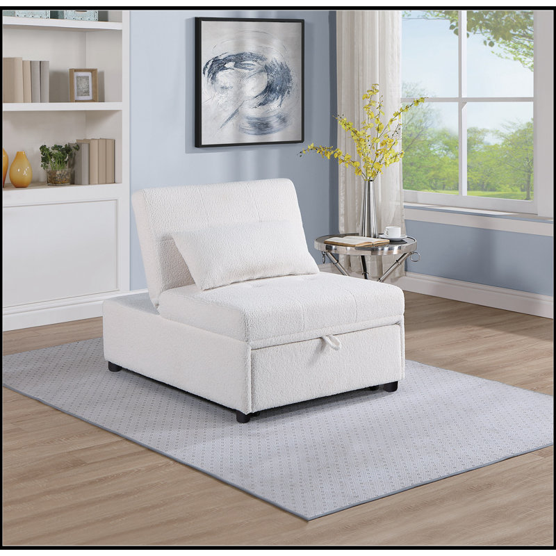 Canapé convertible contemporain en sherpa