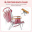 Chaise de plage pliante avec accoudoirs en bois-130044173