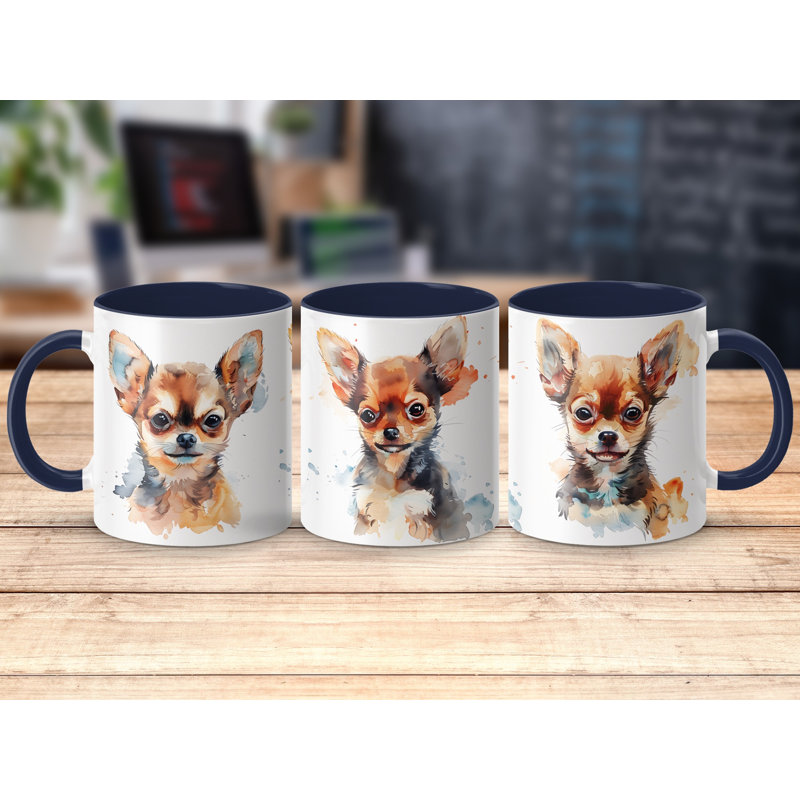 Ceramic Coffee Mug, 3, Navy