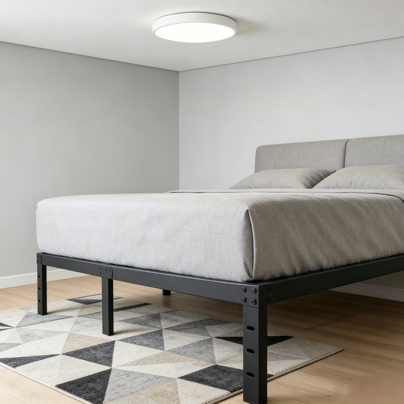 King Size Metal Platform Bed Frame, 14" Noise-Free with Underbed Storage, King