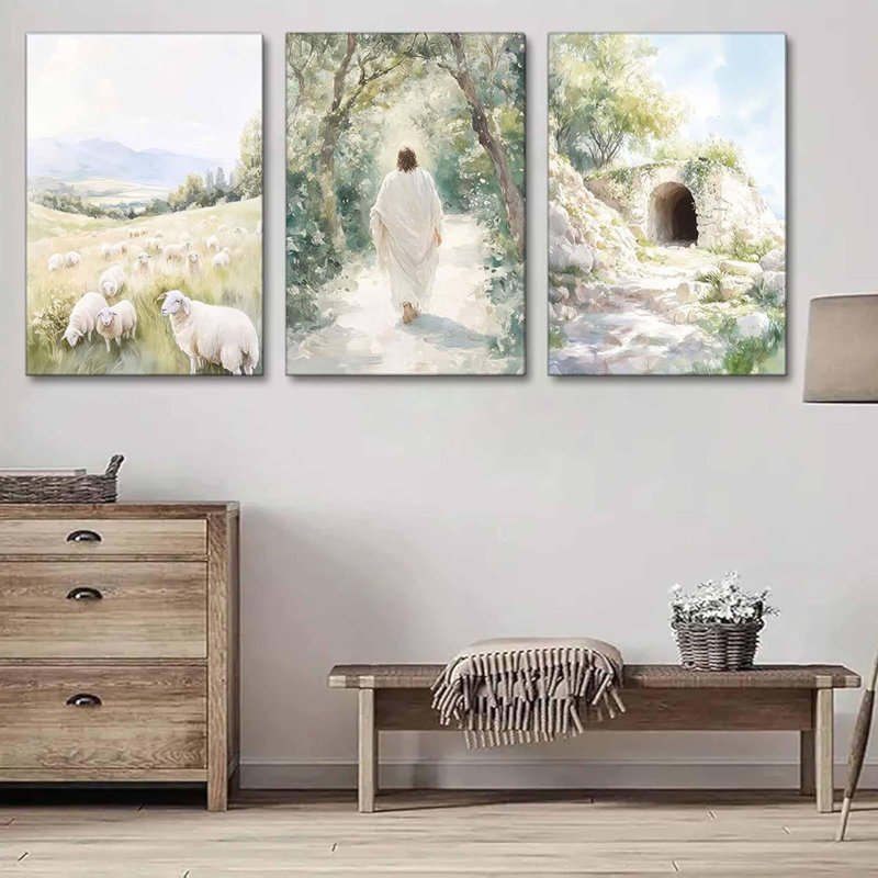 3 pièces d'art sur toile Christian
