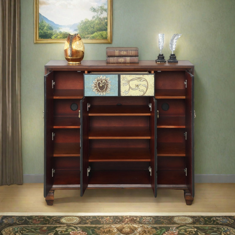 Armoire d'appoint multifonctionnelle peinte rétro