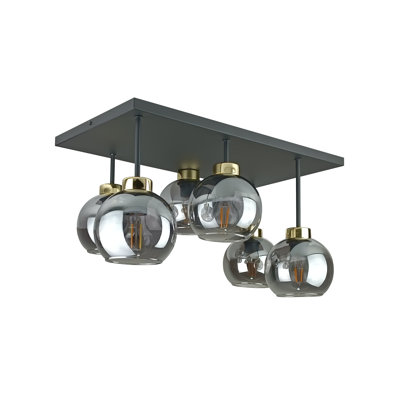 Alexender Glass Semi Flush Mount